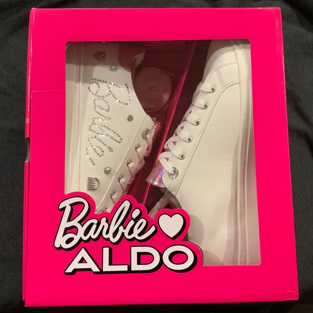 New Barbie x Aldo limited edition embellished sneakers